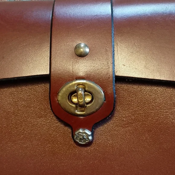 Vintage 60s 70s John Romain Saddle Leather Shoulder Bag - Picture 5 of 11